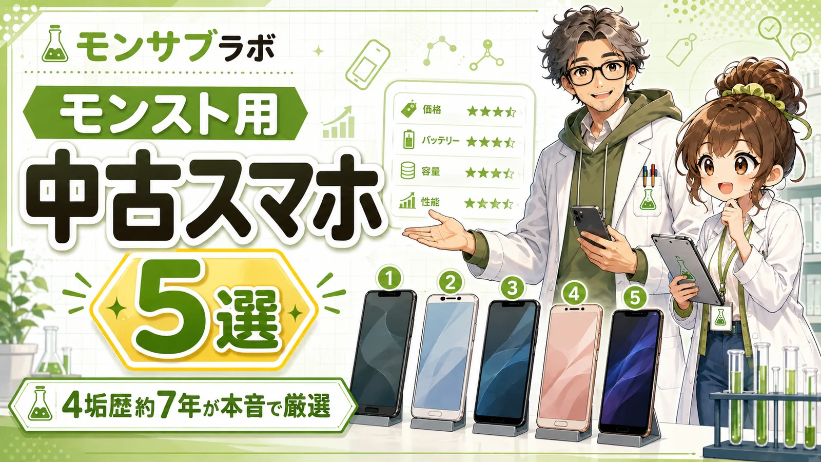 モンスト用サブ機におすすめの中古スマホ5選を紹介するアイキャッチ