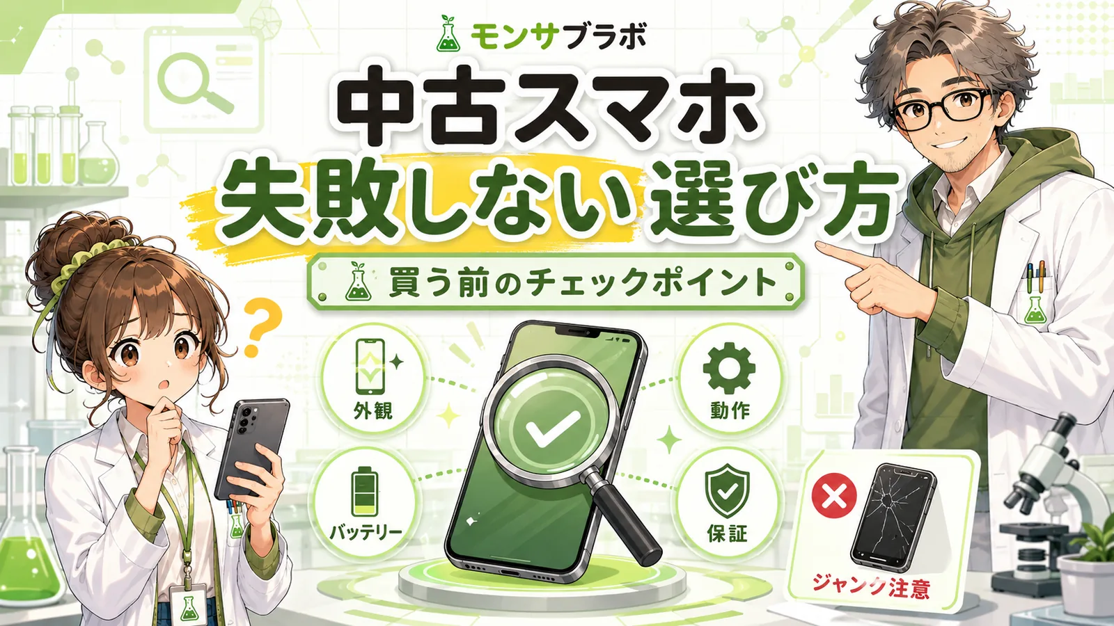 モンスト用中古スマホで失敗しない選び方を解説するアイキャッチ